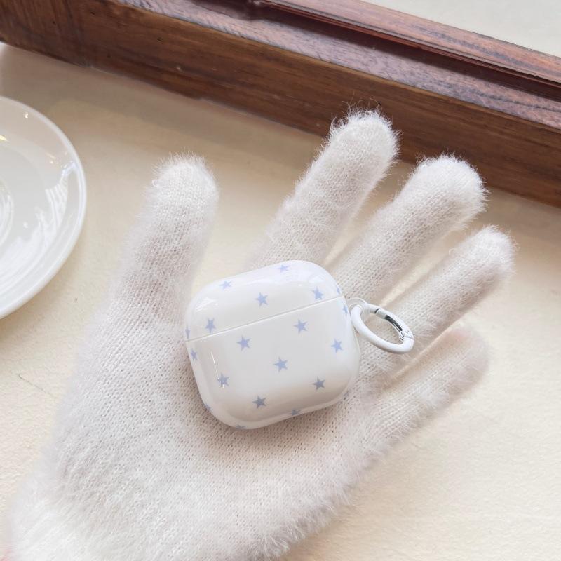 Korean white blue star AirPods 1 generation earphone case for Apple earphones AirPods 1 /Pro