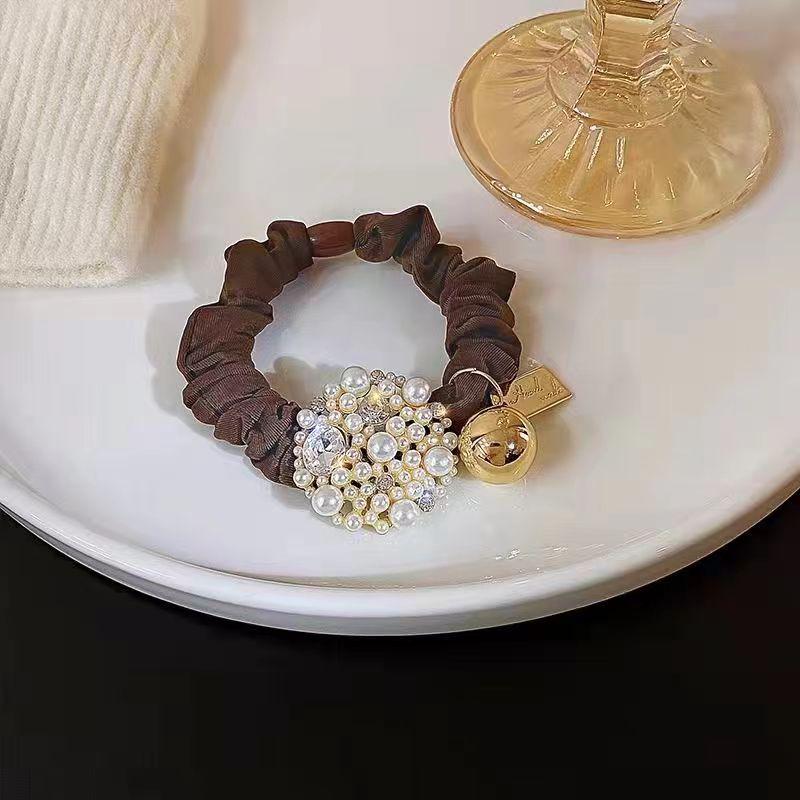 Korean Camellia Flower High-End Hair Tie Bun Rope
