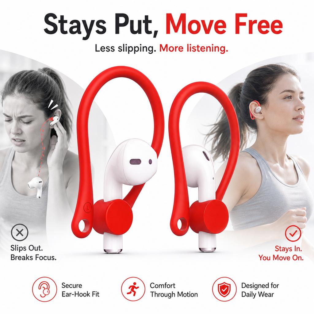 Auriculares Bluetooth anticaídas de moda, 2 piezas, miniganchos para la oreja, soporte para auriculares