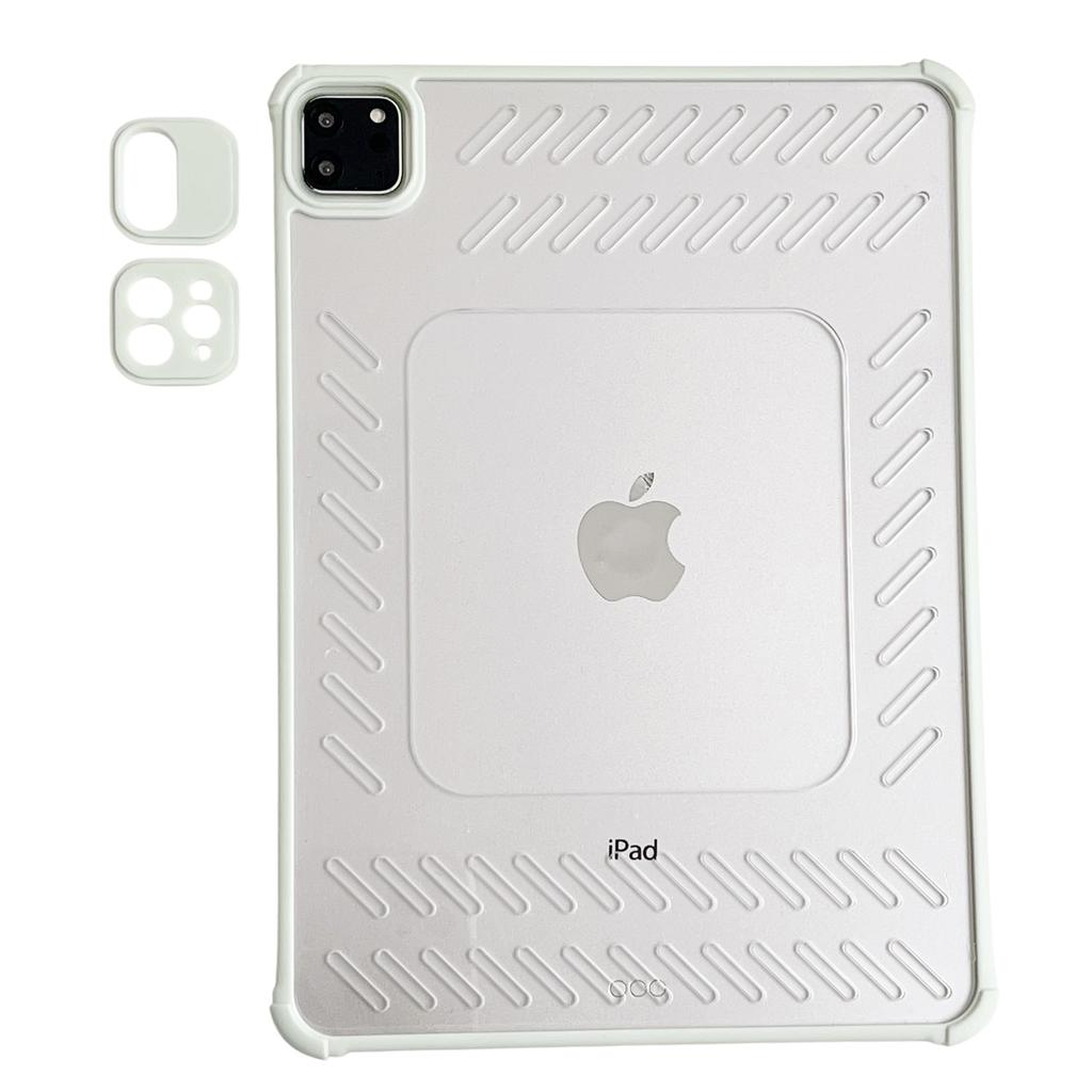Für iPad Pro 11 (2024) Hülle Hohl Rahmenlos Belüftet TPU Acryl Klar Tablet-Hülle