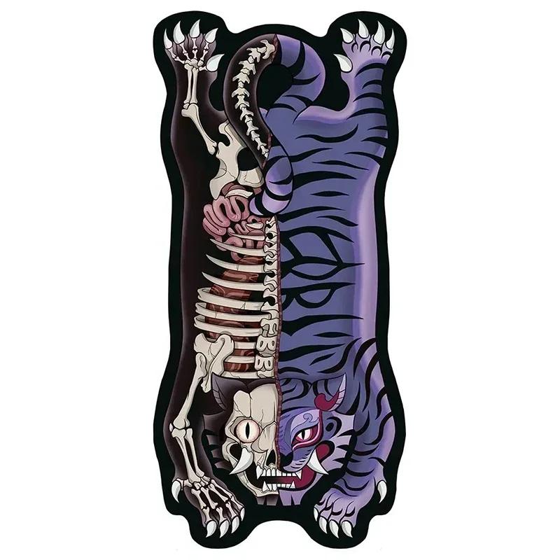 Bedroom Carpet Anti-slip Dirt-resistant Wear-resistant Living Room Rugs Tiger Interesting Pattern Home Decoration Floor Mat