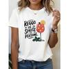 Dames Italiaans Frase T-shirt Korte Mouw Ronde Hals Casual Zomer Top voor Italiaanse Spritz Drankjes, Outfits & Cadeaus