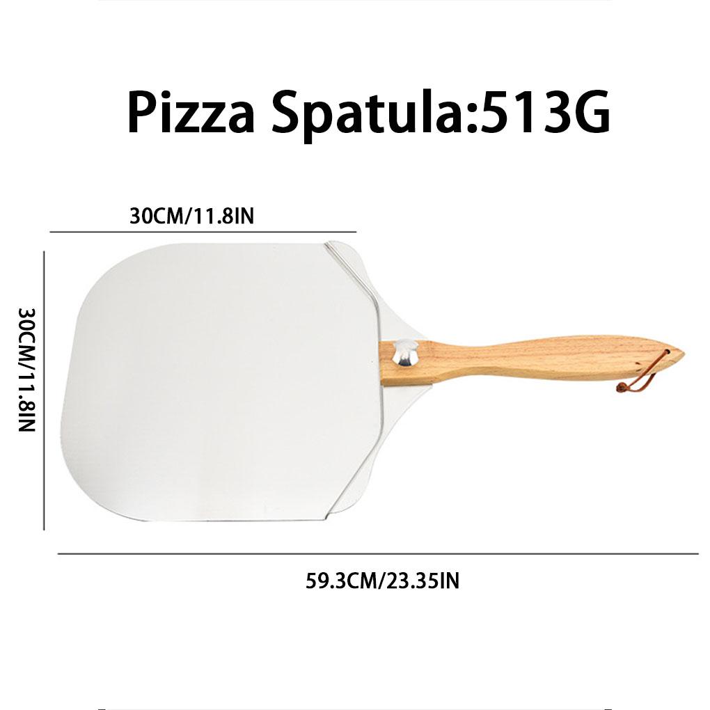 Cake Spatula Baking Tool Sturdy Wooden Handle Easy To Store Wooden Handle Transfer Pizza Spatula