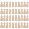 40pcs Wooden People Figures Wooden Peg Dolls 35mm Size DIY Craft Figures DIY Arts Crafts