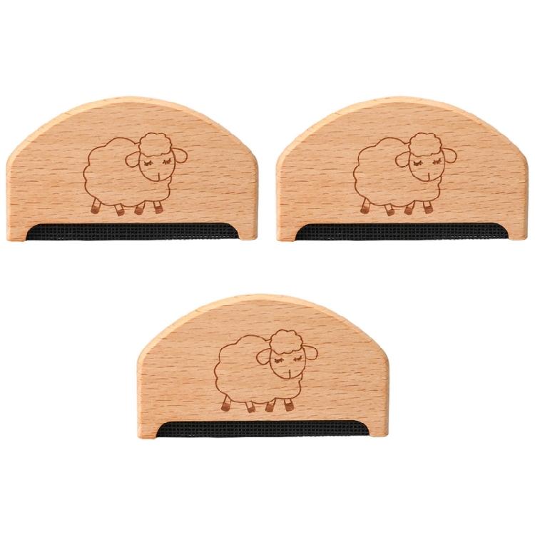 

3pcs Handheld Fabric Defuzzer Wood Lint Remover Sweater Comb Brush Tool For Cashmere Scarves And Knitwear Apparel 1