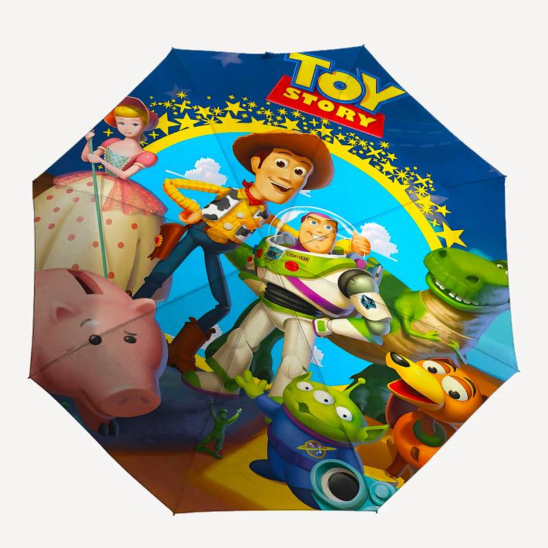 Toy Story, Woody Automatic Opening and Closing Umbrella, Compact Travel Umbrella, Lightweight and Portable, Suitable for Beach Commuting Bus