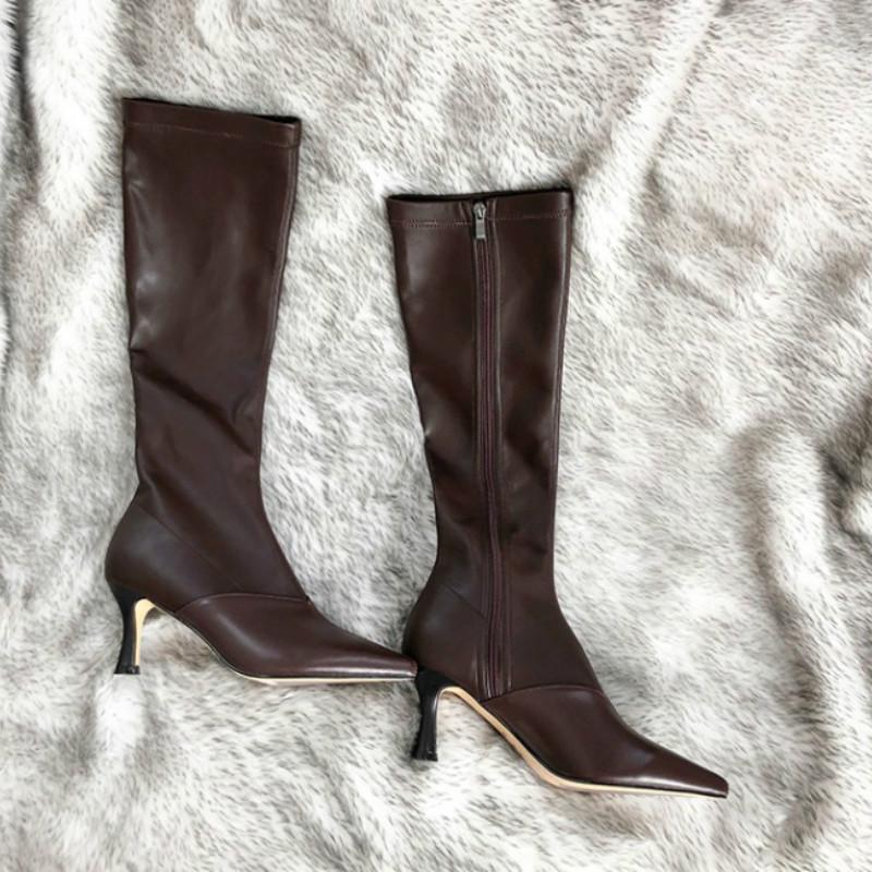 Zapatos de mujer otoño e invierno nuevas botas elásticas de cuero botas de  mujer comprar a buen precio — entrega gratuita, reseñas reales con fotos —  Joom