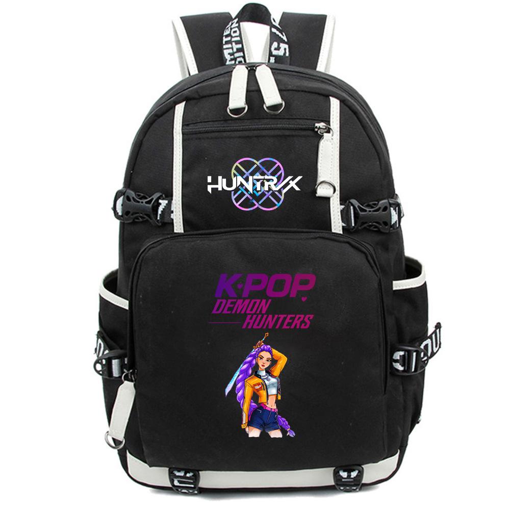 Anime Cartoon K-Pop Demon Hunters Backpack Large Capacity Bookbag for Student Boy Girl Schoolbag Outdoor Waterproof Laptop Travel Bag Mochila