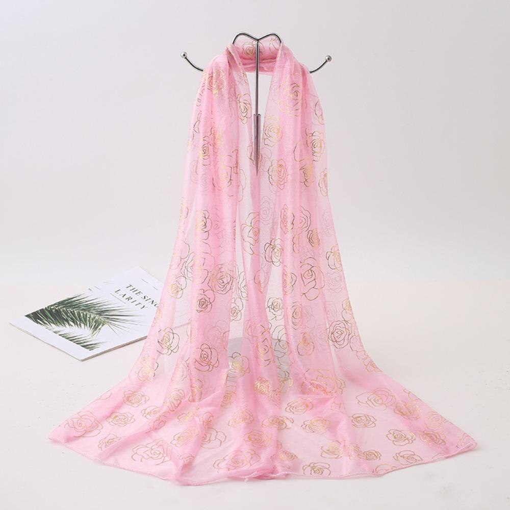 New printed phoenix rose silk scarf women's versatile long beauty yarn scarf beach yarn gift