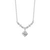 S925 Sterling Silver Galaxy Moissanite Necklace with Zircon Chain - Women’s One Carat Sparkling Pendant, Perfect Christmas Gift