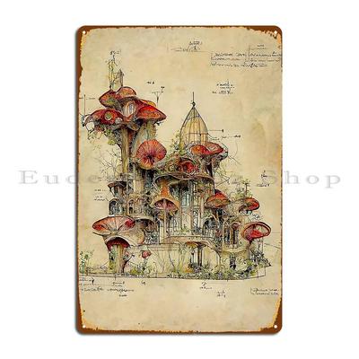 Pilz Halloween Metallplakette Poster Wand Club Bar Garage Kino Benutzerdefiniertes Blechschild Poster