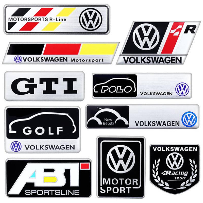 2025 Heißes Auto Aluminiumlegierung Aufkleber Emblem Für Volkswagen VW R-line R GTI Polo Golf MK8 Touareg Passat Magotan Tiguan Käfer B