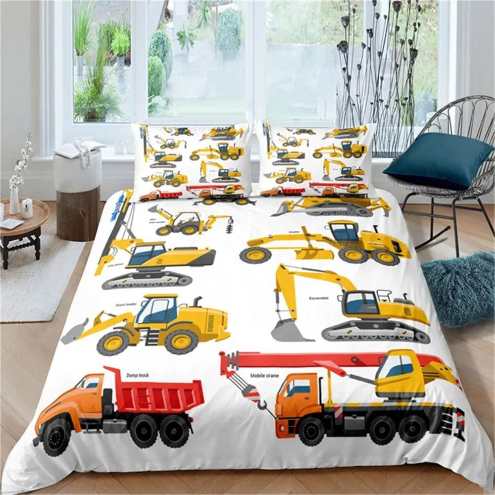 Comfortable Cartoon Pattern Duvet Cover Set With Duvet Cover And Pillowcases King Queen Twin Sizes For All Ages
