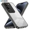 KEYSION Transparent Phone Case for VIVO V29 5G V29e Soft TPU+PC Anti-slip HD Clear Shockproof Phone Back Cover for VIVO V29e 5G