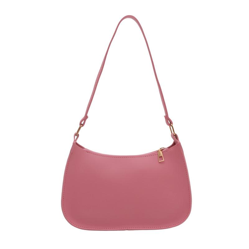 

Spring bag women s retro shoulder bag casual simple dumpling bag fashion trend underarm bag trend рожевий