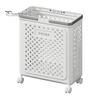 Foldable Laundry Basket with Wheels Large Capacity Hollow Breathable Rolling Laundry Basket Dirty Clothes Hamper