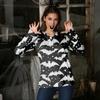 Women's Casual Fashion Sexy Comfort Halloween Printed V-Neck Button Long Sleeve