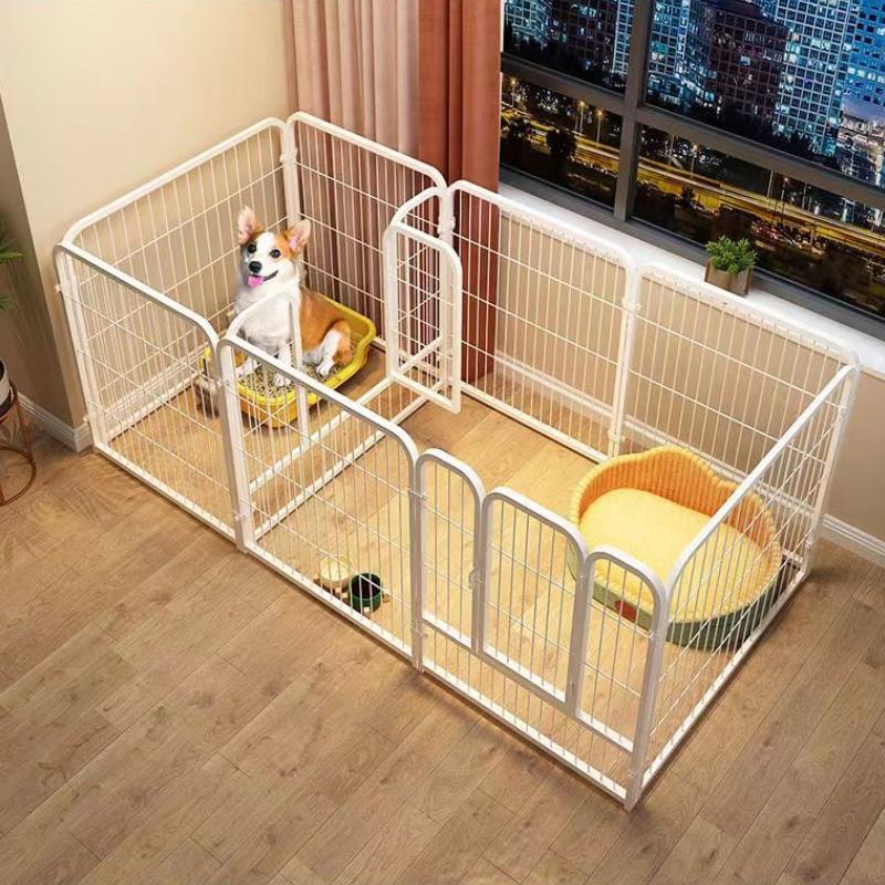 Recinto Gioco per Animali da Interno per Cani Piccoli Medi Casa Portatile per Cuccioli con Porta Gabbia in Metallo Ferro per Teddy Barriera Domestica Recinto per Cani