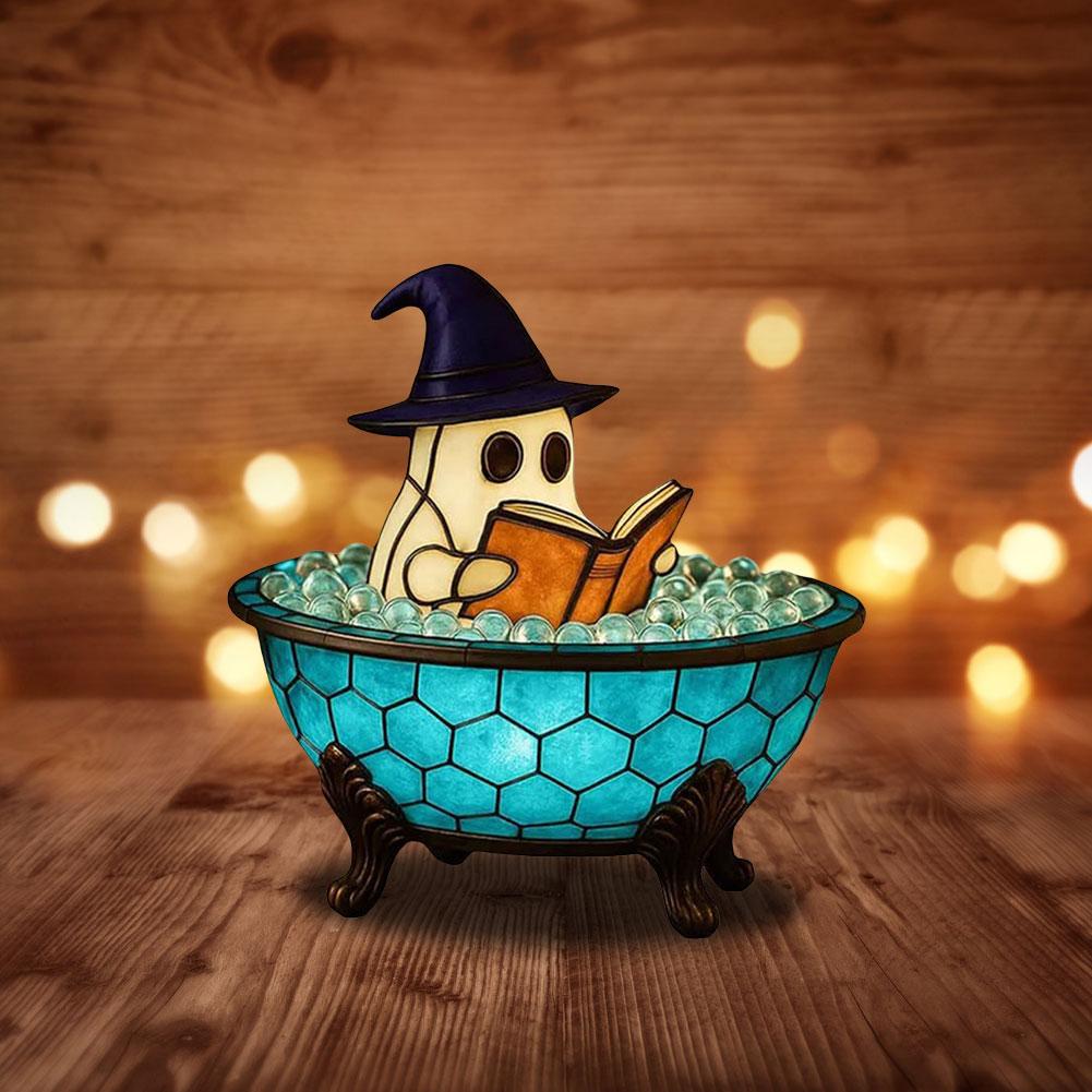 Halloween Ghost Lamp Ghost Bubble Bath Lamp USB Night Light Halloween Atmosphere Decoration Lights For Home Party Yard Festival