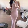 2025 Summer Slimming Knitted Sleeveless Mid-Length Dress for Women