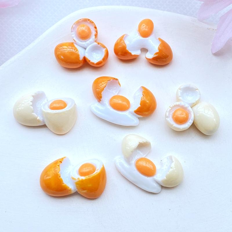 

10Pcs New Cute Resin Mini Egg Flat Back Cabochon Scrapbook Kawaii DIY Embellishments Accessories