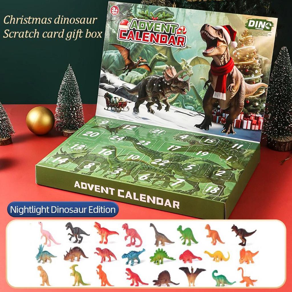 Dinosaur 24 Days Christmas Countdown Calendar Dinosaur Toys Advent Countdown Calendar Xmas Gifts for Boys Girls Toddlers