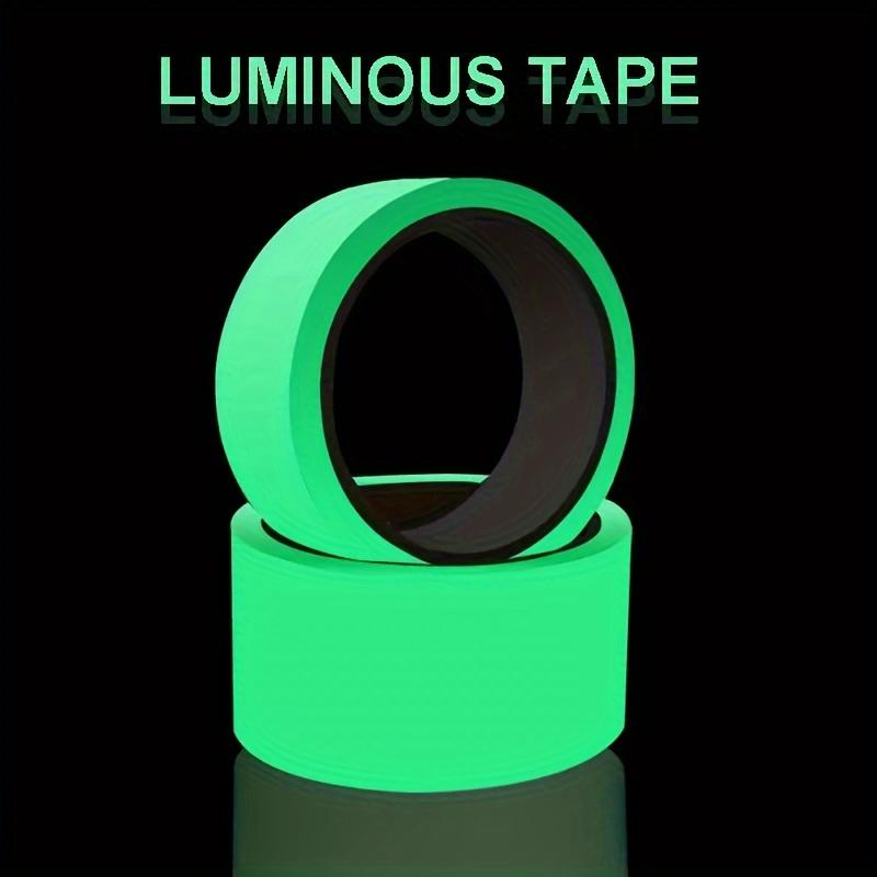 5M Ultra-Bright Glow-in-the-Dark Staircase Safety Tape Fluorescent Green Anti-Collision Adhesive Sticker with PVC Material for Stage and Fire Warning