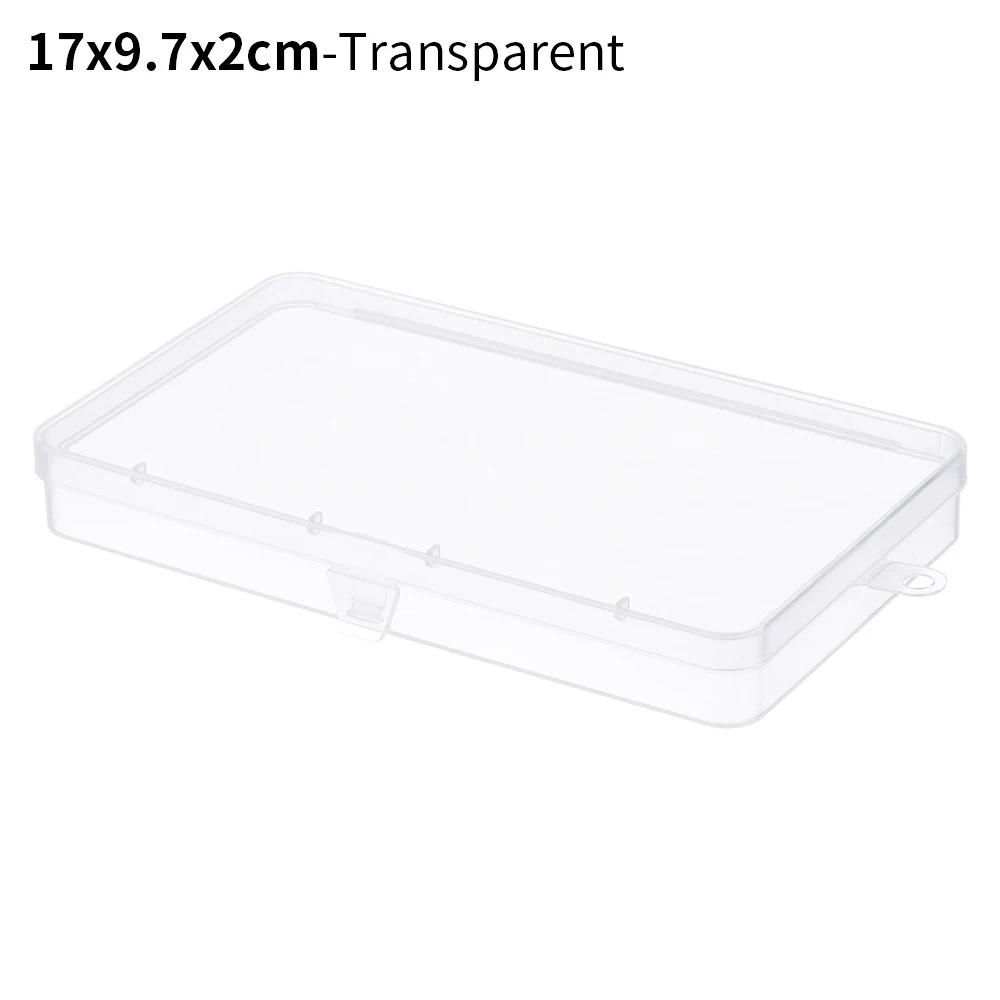 Square Round Plastic Transparent Storage Box Small Items Sundries Organizer Case Jewelry Beads Container Box Tools Accessories