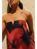 2026 Strapless Pleated Long Dress - Women's European & American Style