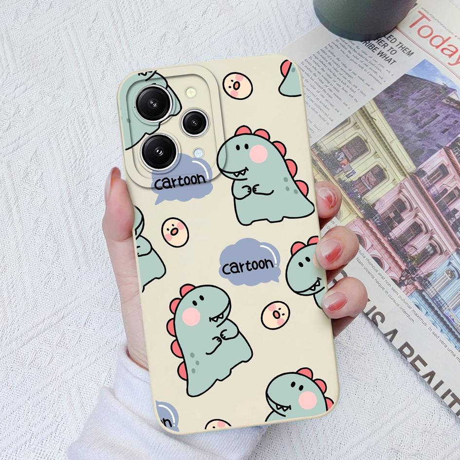 For Xiaomi Redmi 12 A1+ A2+ 4A 5A 6A 7A 8A 9A K30 K40 K50 Case Back Cover Cute Dinosaur Matte Soft Silicone Shockproof Protective For Redmi Bumpers