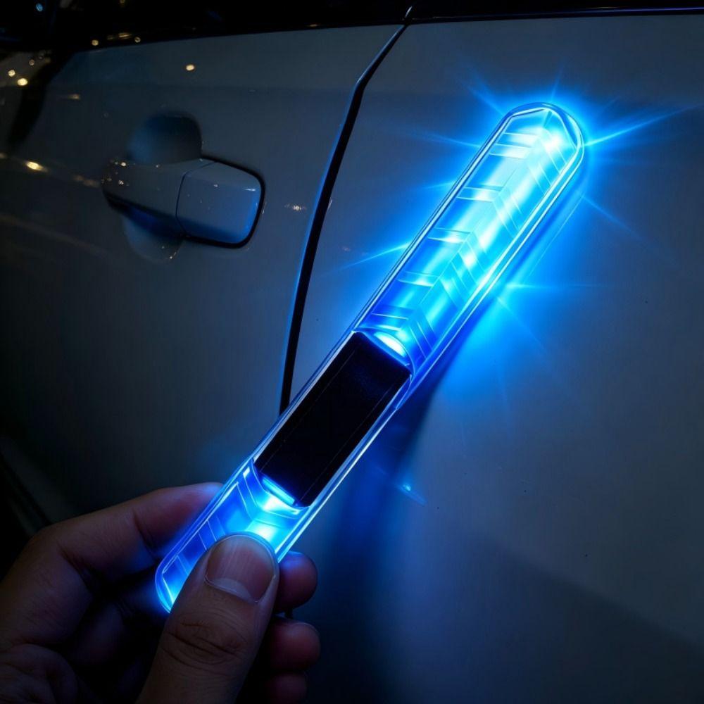 LED Flashing Car Anti-collision Warning Light Solar Powered Motorcycle Decorative Lamp Car Door