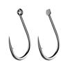 70/100 Stück Kohlenstoffstahl Angelhaken mit Öhr Fischhaken Korrosionsbeständig Metall Kreishaken Angelzubehör Langlebig
