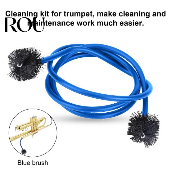Corrosion Resistant 1 Set Trumpet Maintenance Kit Bendable Grasp Comfortably Accessory Snake Brush Mouthpiece Cornet Cleaning for Fine Workmanship