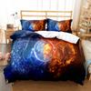 Ice and Fire Pattern Duvet Cover Set Single Double Size Polyester Comforter Cover for Teens Adults Bedding Set with Pillowcase