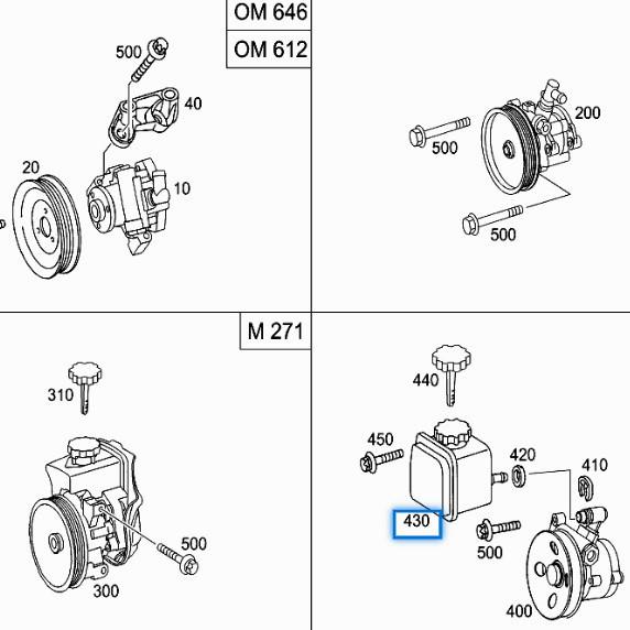 Servolenkungsölbehälter für Mercedes-Benz C-Klasse W203