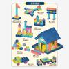 Alphabet Puzzle Square Building Block Plastic Puzzle Kindergarten Cognitive Toys