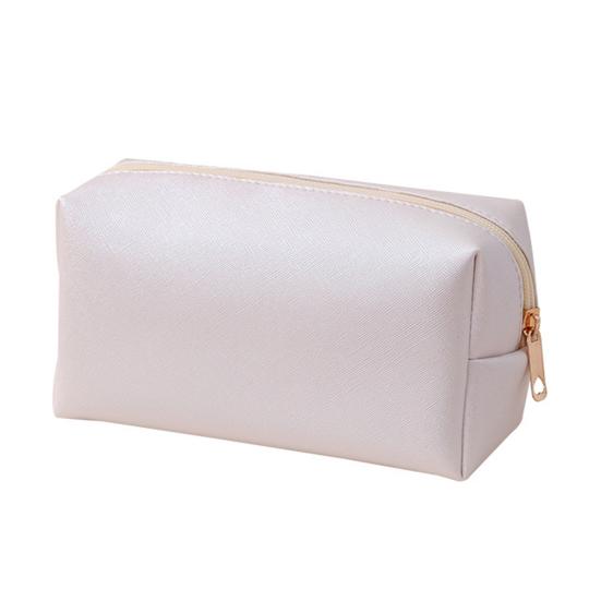 Portable Cosmetic Bag Stylish Zippered Makeup Pouch Travel Toiletry Organizer for Women Lipstick Makeup Brushes