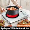 Electric Ceramic Hob 3500W Infrared Cooker Stovetop Smart Fire Boiler with Timer Touch Control Panel Heating Power Suitable for All Types of Cookware