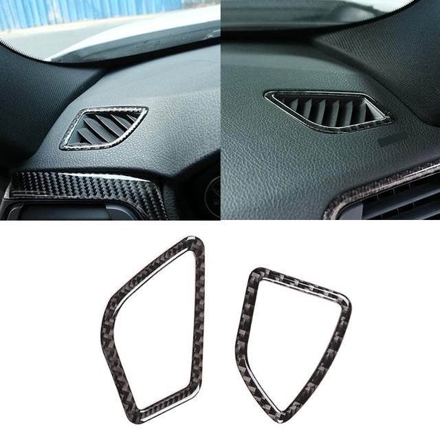 Real Carbon Fiber Car Interior Center / Side Air Conditioning Air Outlet Vent Cover Trim For BMW 3 4 Series F30 F32 2013-2018