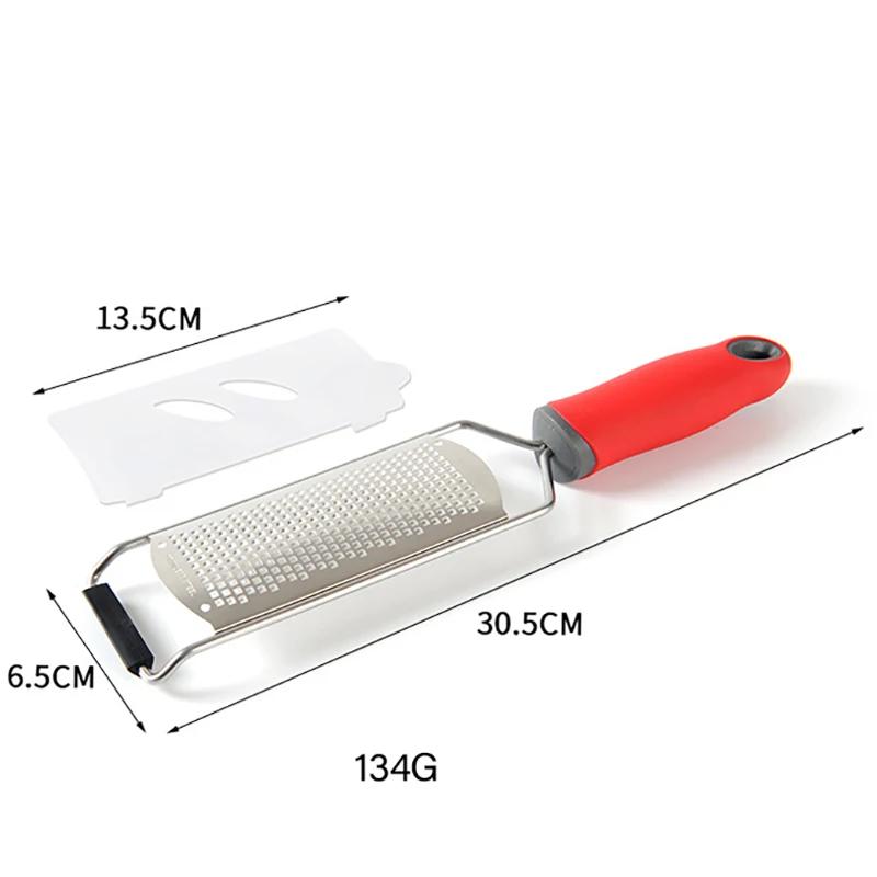 1 Stück Edelstahl Käsehobel Mühle Reibe Edelstahl Zitrone Knoblauchreibe Langer Griff Gemüse Küchenwerkzeug