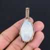 Rainbow Moonstone Gemstone Pendant | Oxidized Copper Wire Wrapped | Necklace Pendant | Handmade Copper Pendant Jewelry Gift For Her/himLC-316