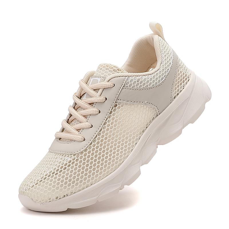 

Summer Women s Large-Mesh Hollow-Out Casual Fashion Plus Size Women s Sports Shoes 41 бежевий