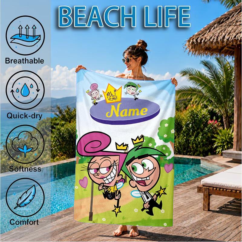 Personalisierbares Freundschafts-Taufpaten-Strandtuch Mikrofaser-Strandtuch, Leicht und Schnelltrocknend, für Sommerreisen, Schwimmbad-Geschenk
