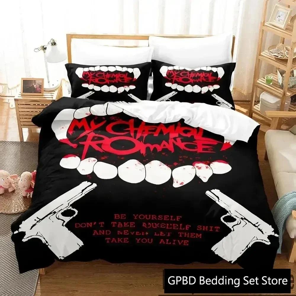 3D Druck My Chemical Romance Bettwäscheset Jungen Mädchen Twin Queen King Size Bettbezug Kissenbezug Bett Jungen Erwachsene