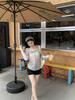 Spring/Summer Korean Polka Dot Sheer Slim-Fit Long Sleeve T-Shirt for Women