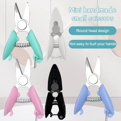Mini Pocket Scissors Cute Craft Scissors Thread Trimmer Portable Stainless Steel Safety Scissors Clothes Needlework Cutter