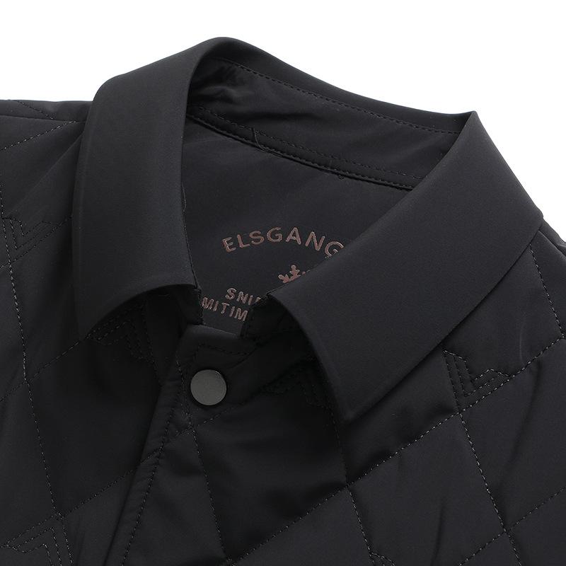Autumn and Winter Men's Lapel Light Casual Cotton-padded Middle-aged Business Warm Jacket