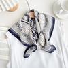 Spring and Summer New Retro High-end Silk Double Crepe Silk Scarf Fashion Square Scarf Women's 100% Mulberry Silk Thin Scarf