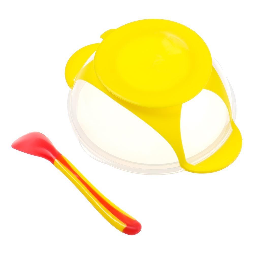Baby Feeding Training Bowl Spoon with Suction Cup Tableware Set New Dinner Bowl  Baby