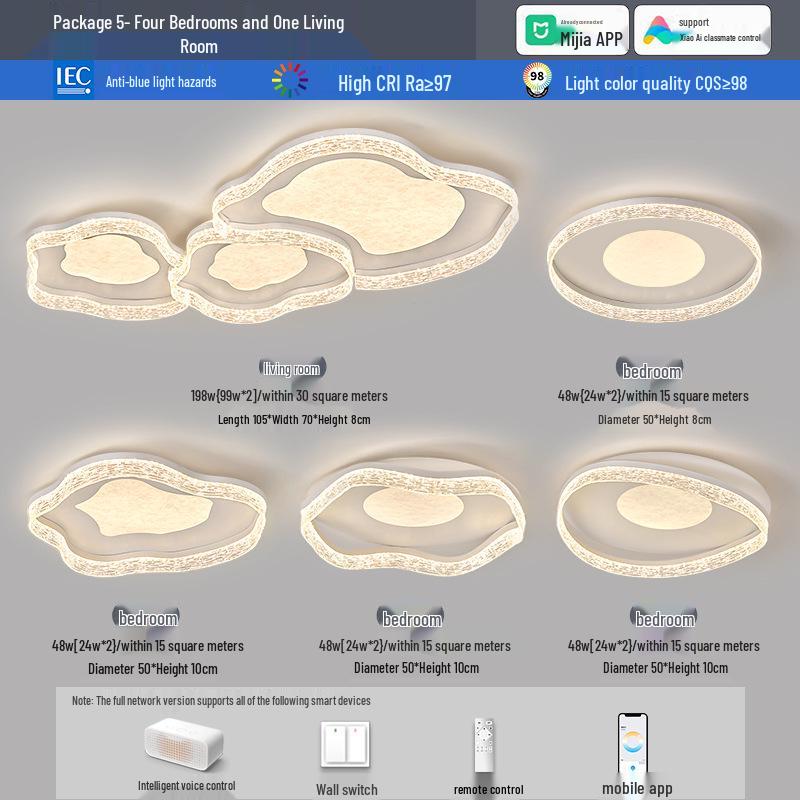Modern Minimalist Ceiling Light Package for Living Rooms & Bedrooms